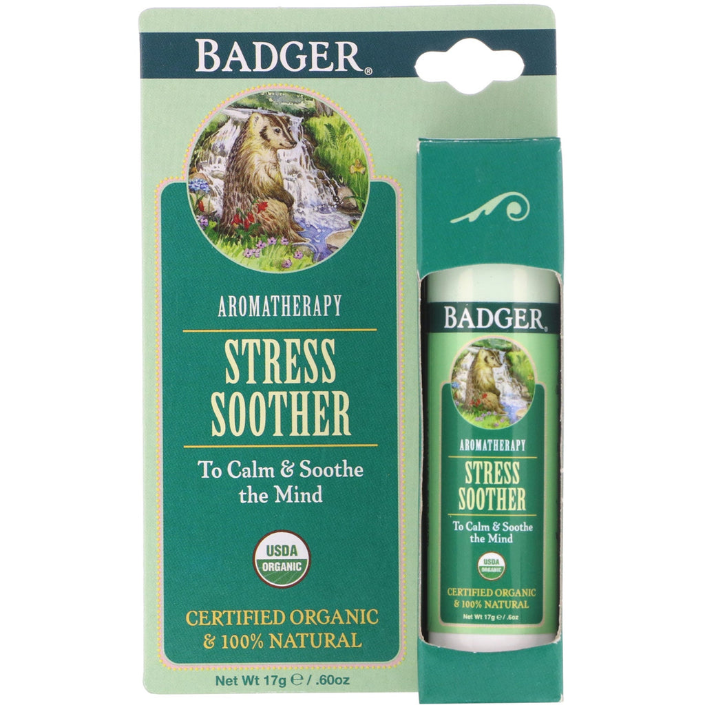 Badger Company, Stress Soother, Tangerine & Rosemary, .60 oz (17 g)