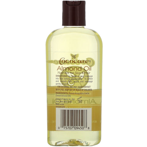 Cococare, Aceite de almendras 100 % natural, 4 fl oz (118 ml)