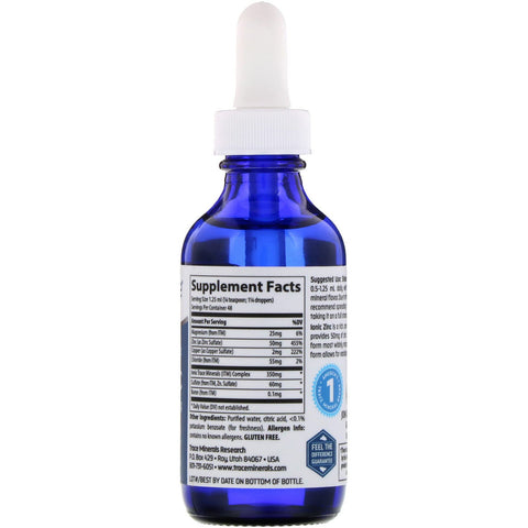 Spormineralforskning, ionisk zink, 50 mg, 2 fl oz (59 ml)