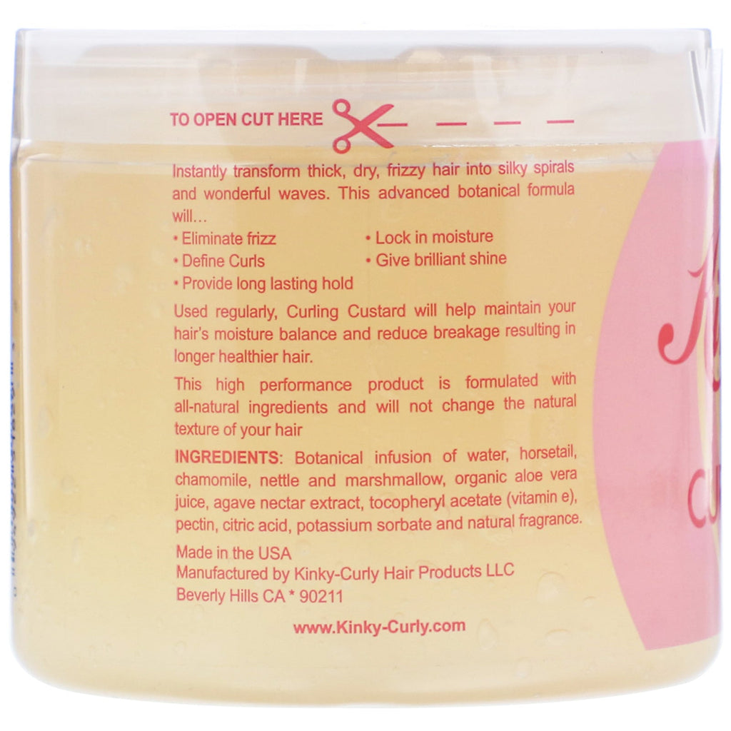 Kinky-Curly, Original Curling Custard, Natural Styling Gel, 16 oz (472 ml)