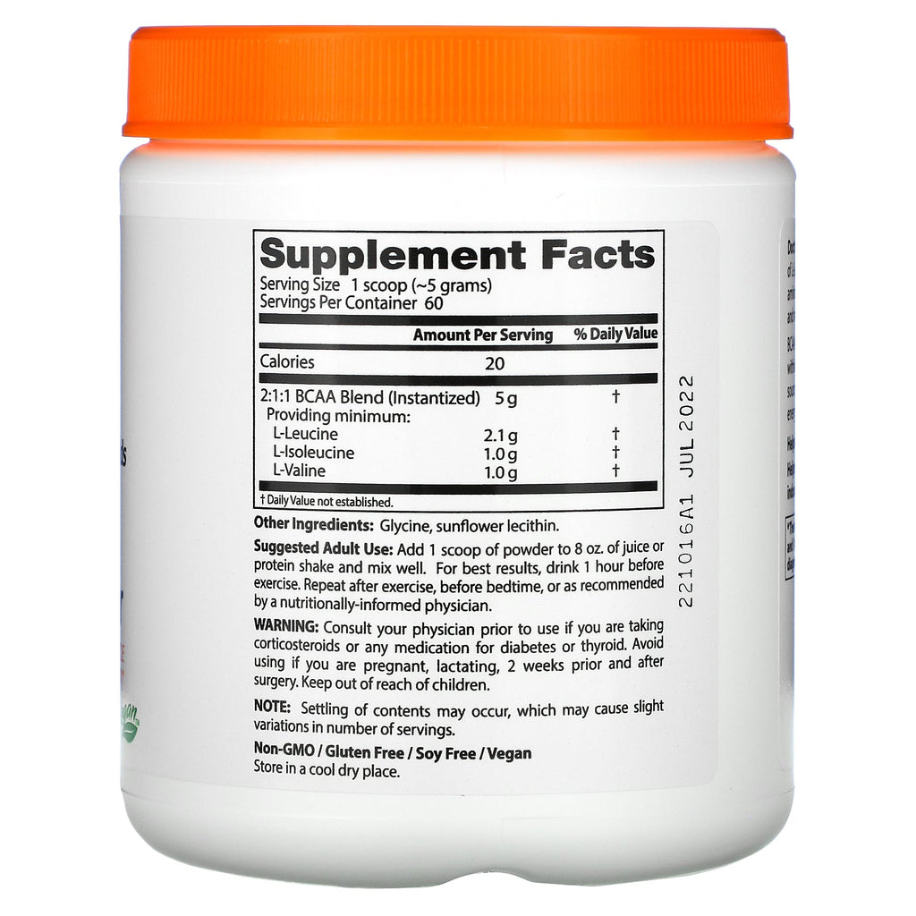 Doctor's Best, Instantized BCAA Powder, Unflavored, 10.6 oz (300 g)