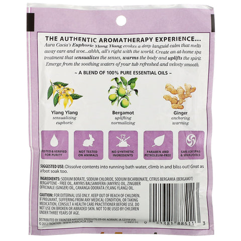 Aura Cacia, Aromatherapy Mineral Bath, Euphoric Ylang Ylang, 2.5 oz (70.9 g)