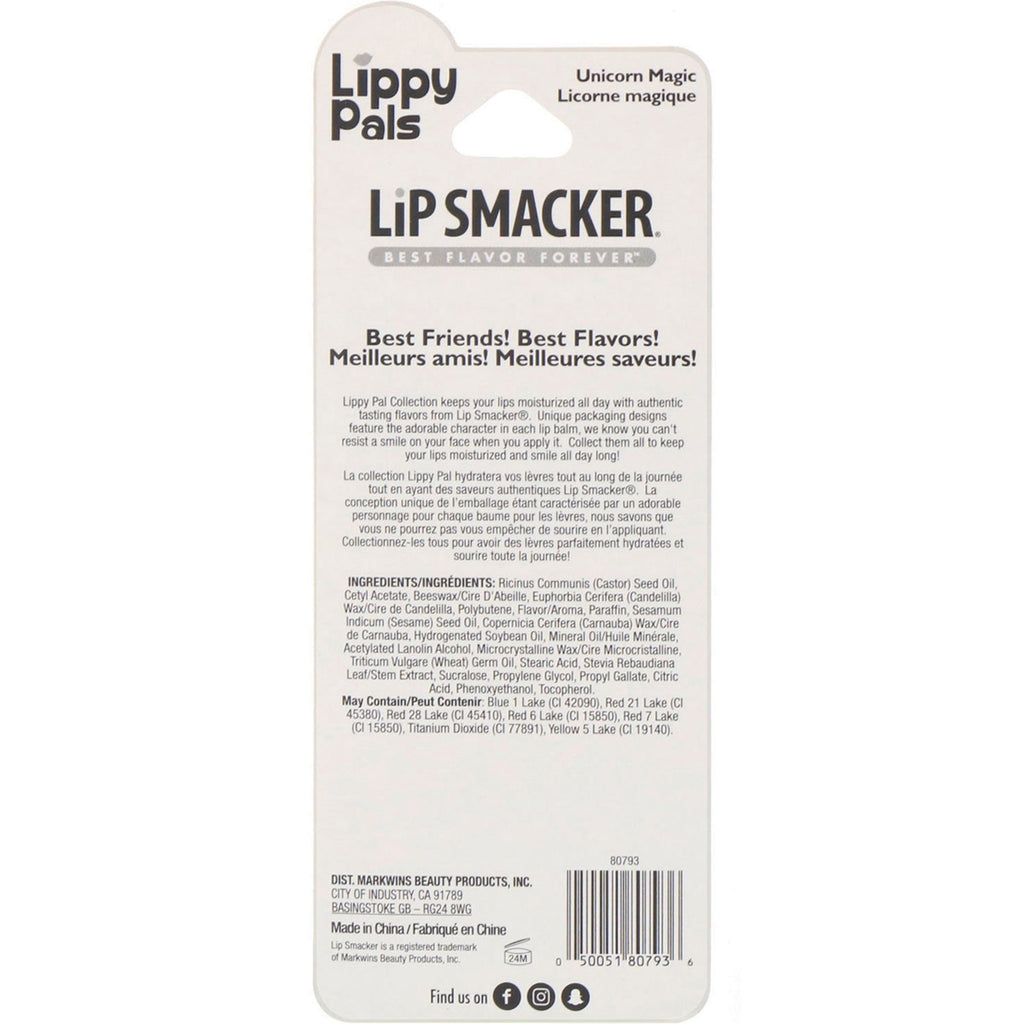 Lip Smacker, Lippy Pals Lip Balm, Unicorn, Unicorn Magic, 0.14 oz (4 g)