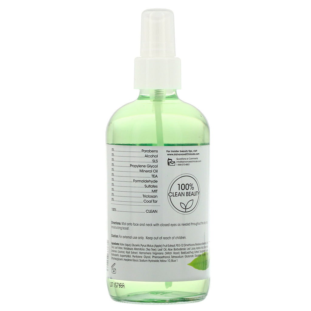 Advanced Clinicals, Tea Tree + Witch Hazel, Oil Control Facial Mist, 8 fl oz (237 ml)