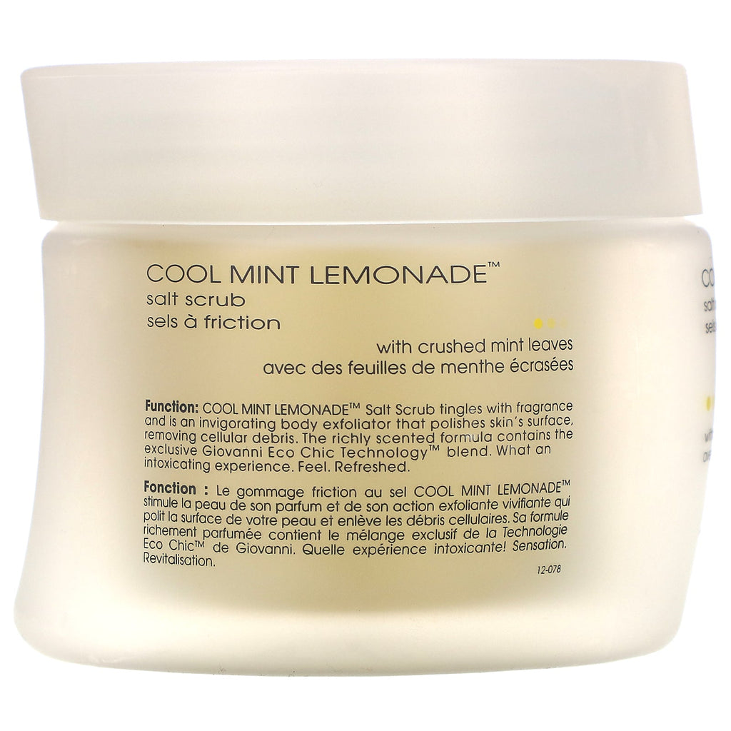 Giovanni, Salt Scrub, Cool Mint Lemonade, 9 oz (260 g)