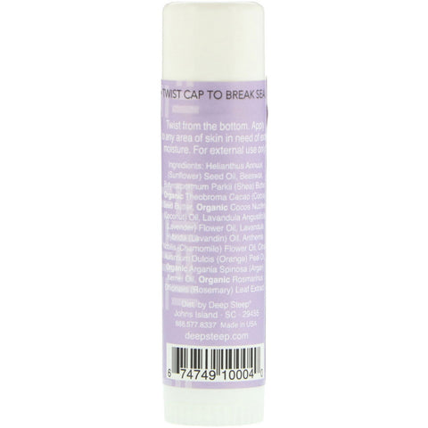 Deep Steep, Deep Steep, Moisture Stick Body Balm, Lavendel Kamille, 0,5 oz (15 g)