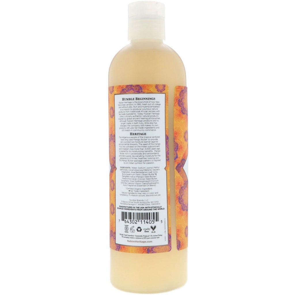 Nubian Heritage, Body Wash, Mango Butter, 13 fl oz (384 ml)