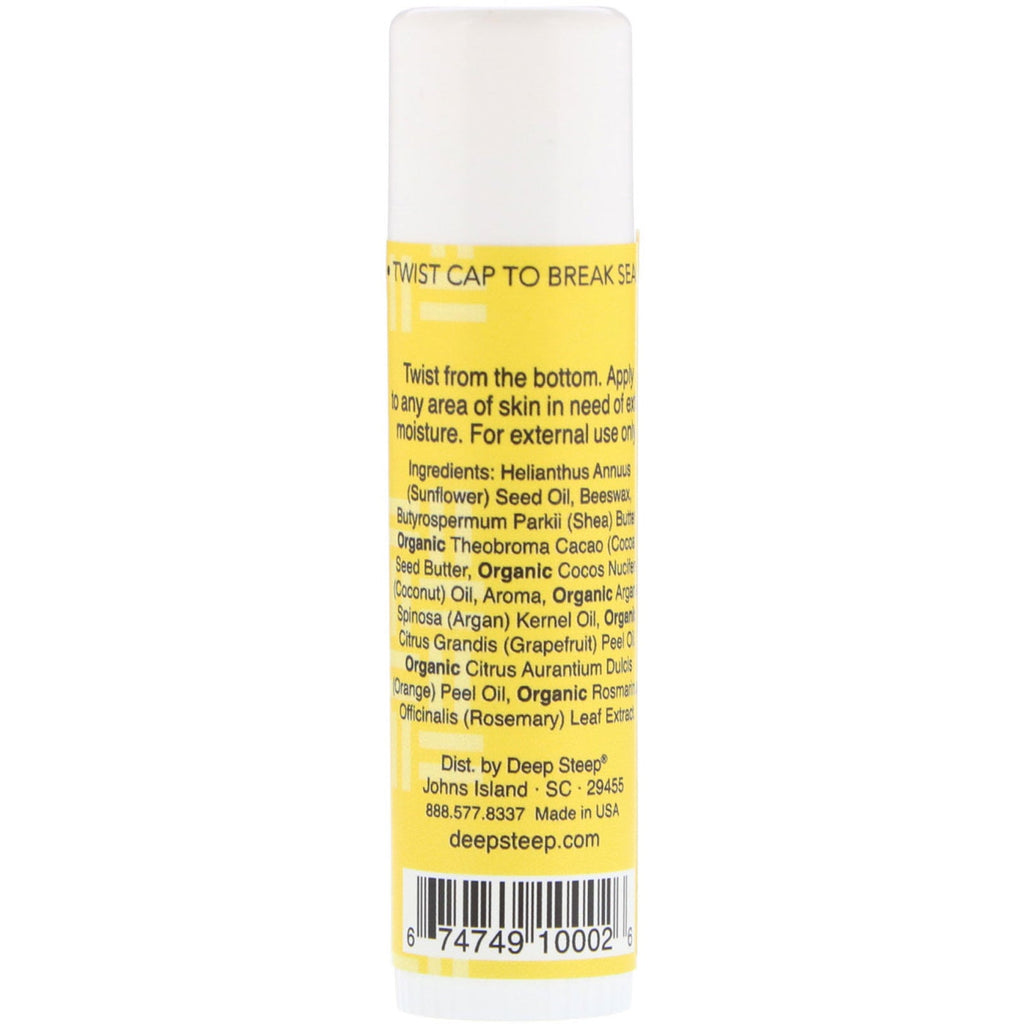 Deep Steep, Deep Steep, Moisture Stick Body Balm, Grapefruit Bergamot, .5 oz (15 g)