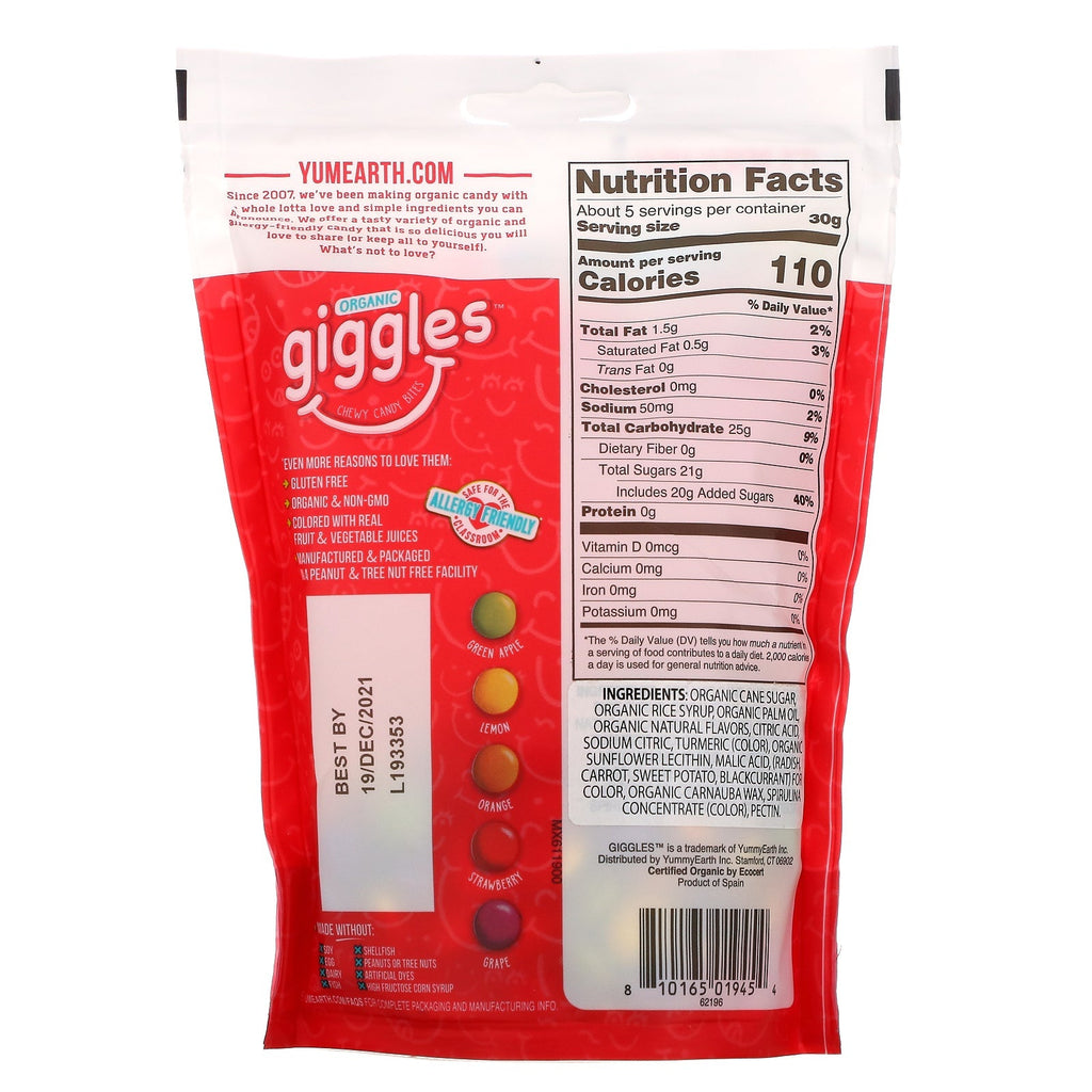 YumEarth,  Giggles, 5 oz (142 g)