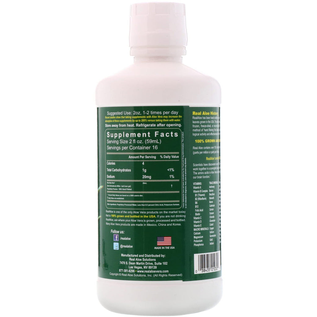 Ægte Aloe, Aloe Vera Juice, 32 fl oz (960 ml)