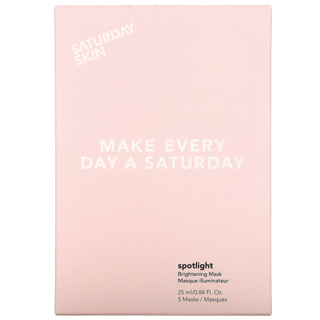 Saturday Skin, Spotlight, Brightening Mask, 5 ark, 0,84 fl oz (25 ml) hver