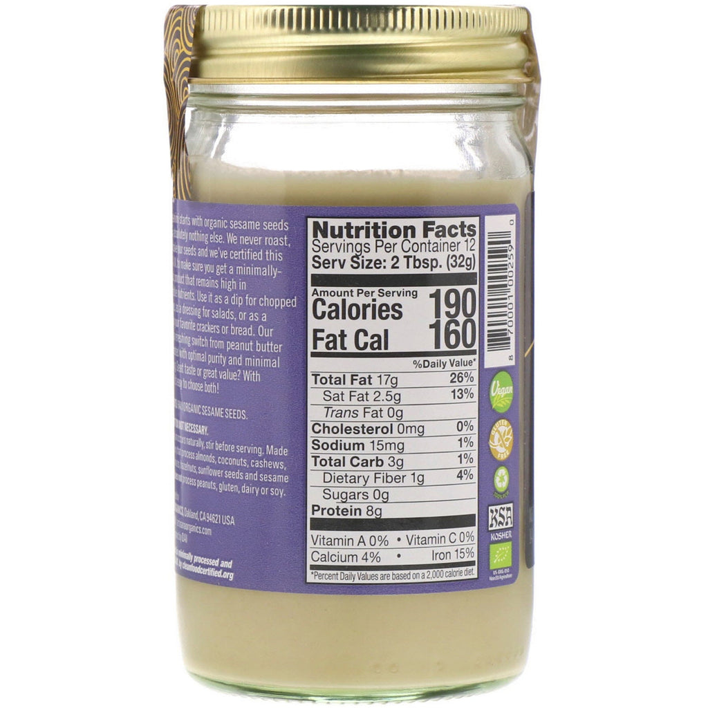 Artisana, Tahini, mantequilla de semillas de sésamo, 14 oz (397 g)