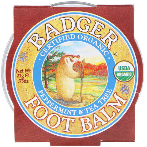 Badger Company, , fodbalsam, pebermynte og tetræ, 21 g (75 oz)