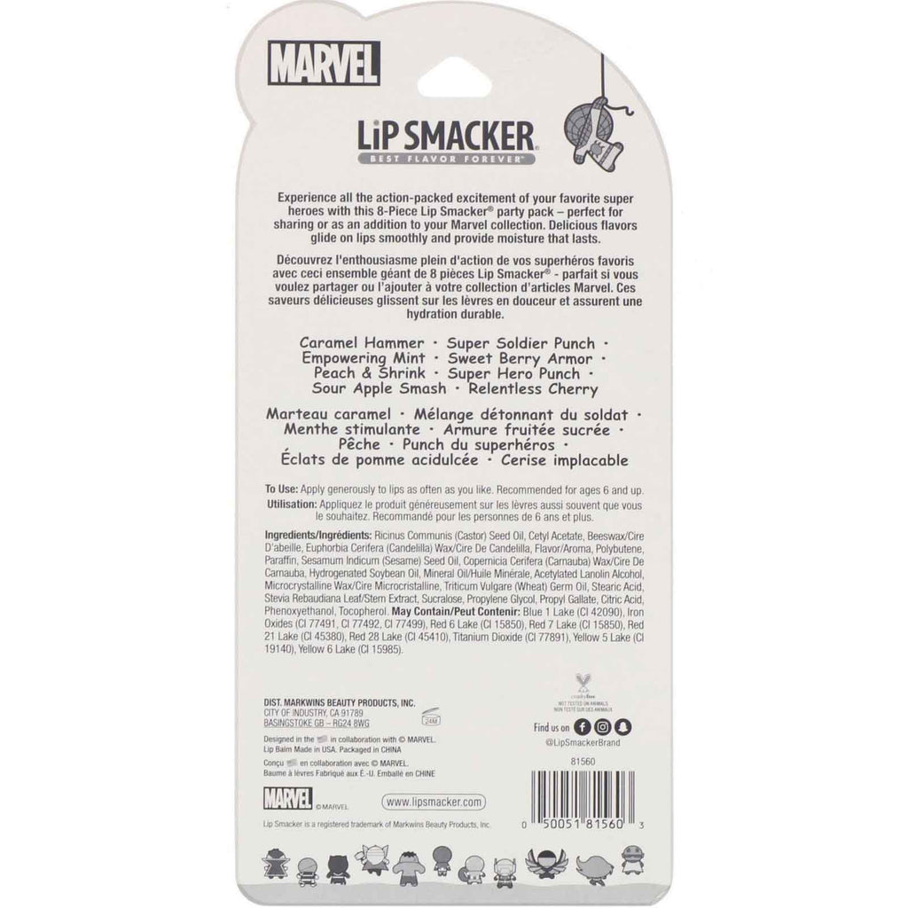 Lip Smacker, Marvel Avengers, Party Pack, 8 stk