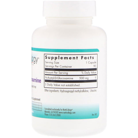 Nutricology, N-Acetyl Glucosamin, 90 vegetariske kapsler