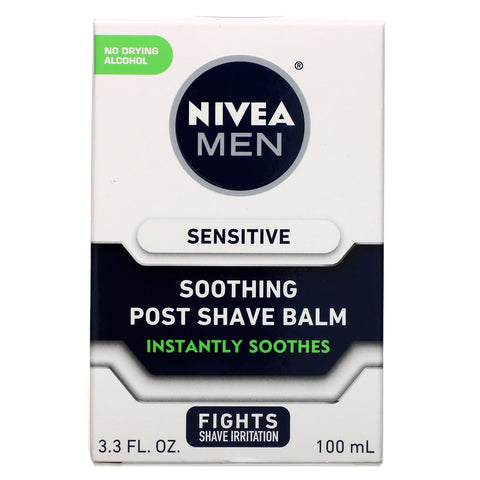 Nivea, beroligende post-shave balsam til mænd, følsom, 3,3 fl oz (100 ml)