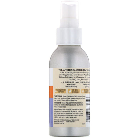 Aura Cacia, Aromaterapi Room & Body Mist, Peaceful Patchouli & Sweet Orange, 4 fl oz (118 ml)