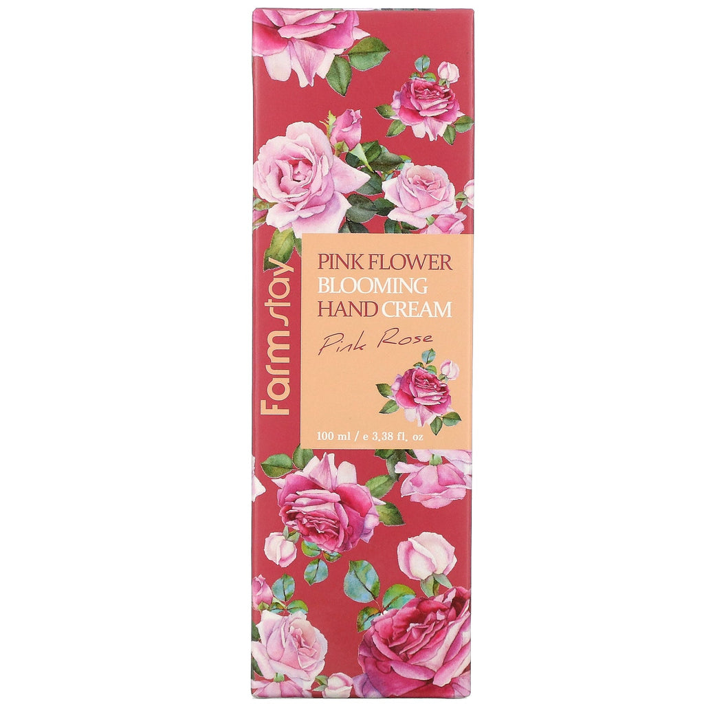 Farmstay, Pink Flower Blooming Hand Cream, Pink Rose, 3,38 fl oz (100 ml)