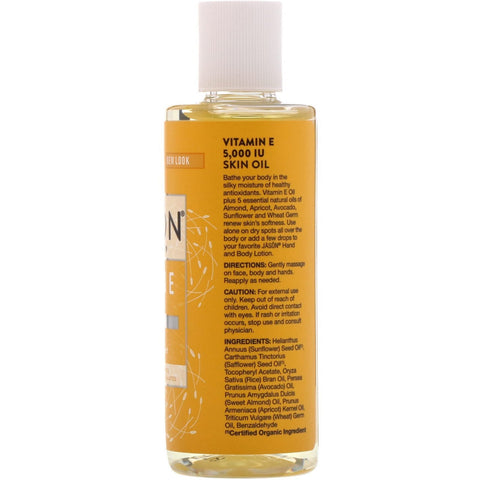 Jason Natural, Aceite para la piel con vitamina E, 5000 UI, 4 fl oz (118 ml)