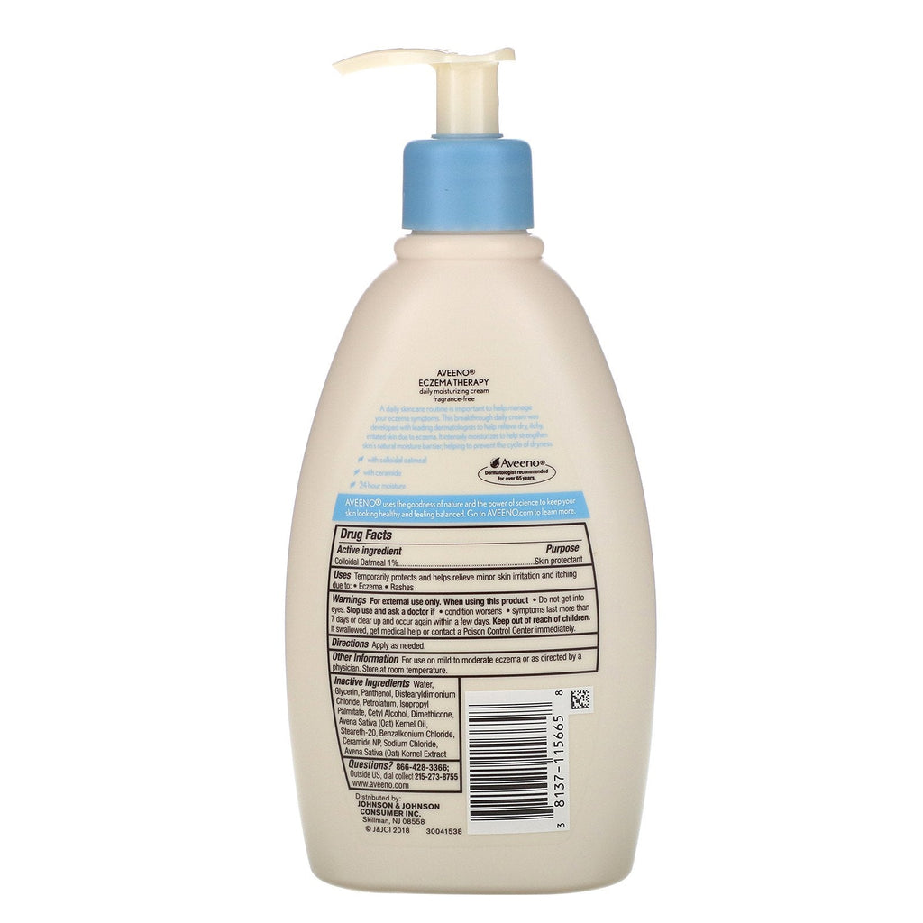 Aveeno, eksemterapi, fugtighedscreme, 12 fl oz (354 ml)