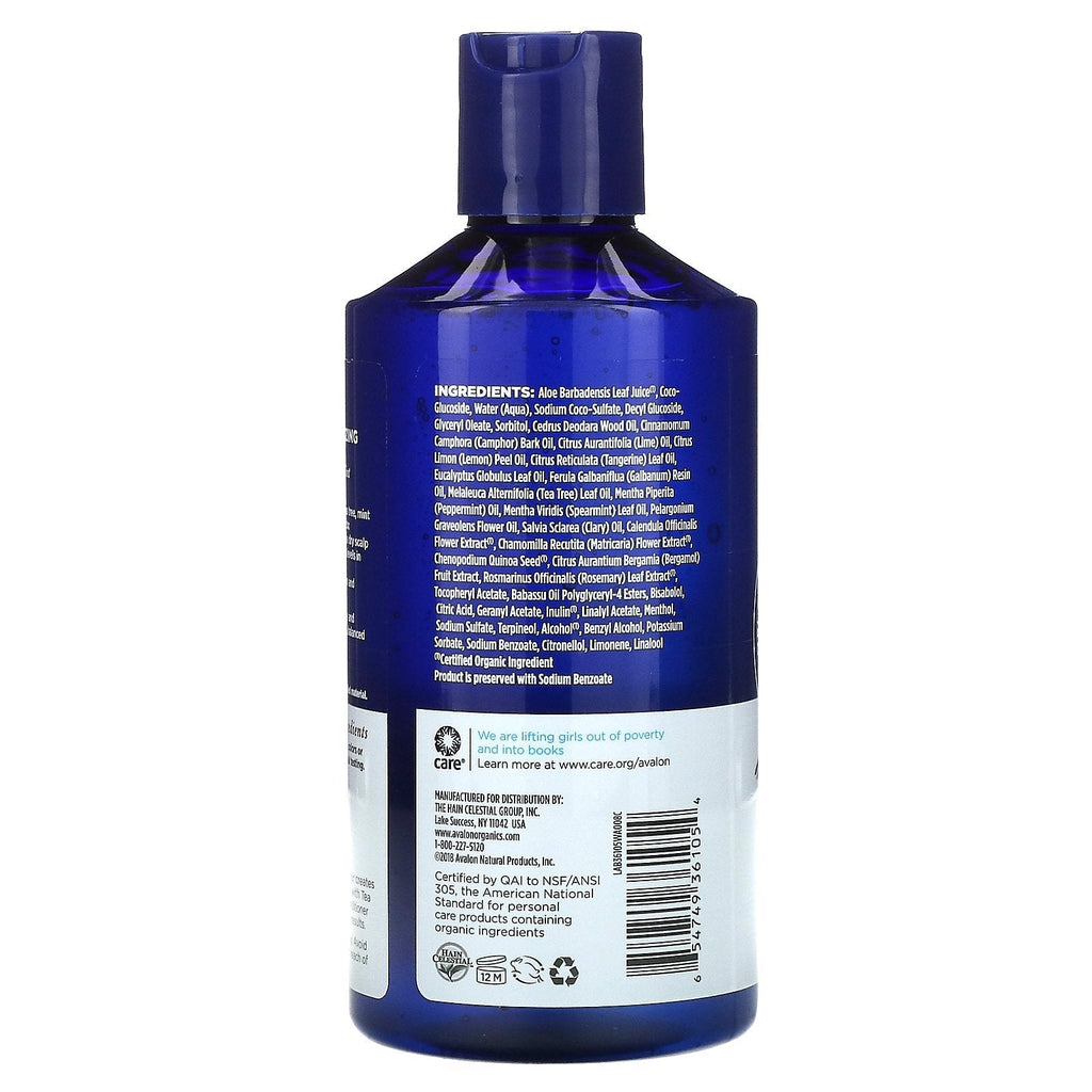 Avalon s, Champú normalizador del cuero cabelludo, Terapia, Menta de árbol de té, 14 fl oz (414 ml)