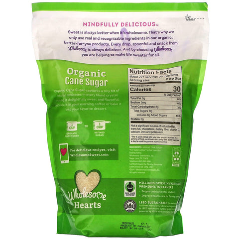 Wholesome,  Cane Sugar, 4 lbs (1.81 kg)