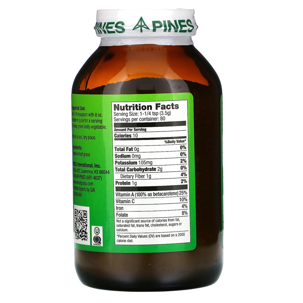 Pines International, Wheat Grass Powder, 10 oz (280 g)