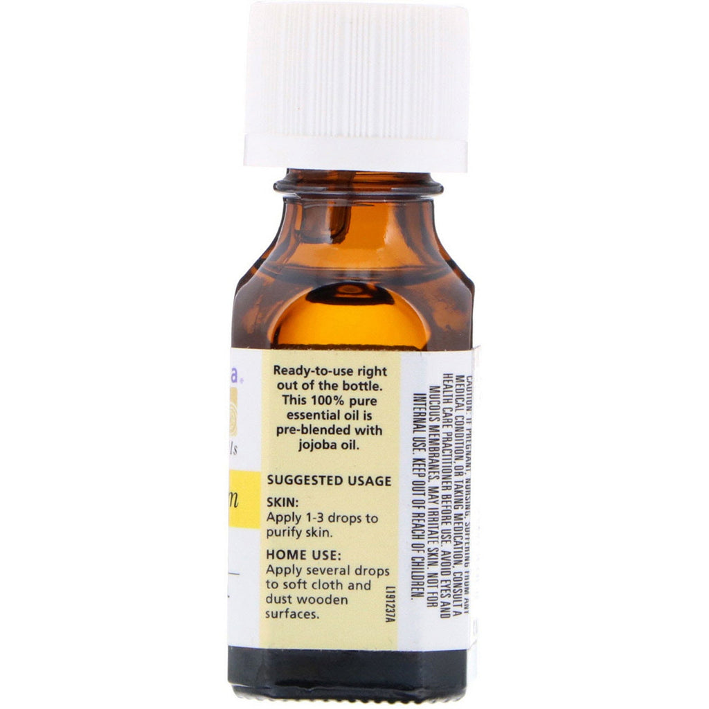 Aura Cacia, rene æteriske olier, citronmelisse, opløftende, 0,5 fl oz (15 ml)