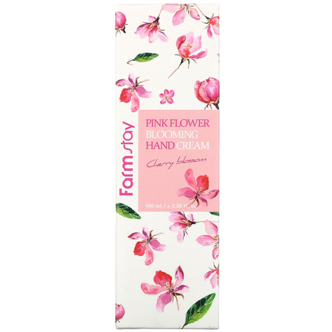 Farmstay, Pink Flower Blooming Hand Cream, Cherry Blossom, 3,38 fl oz (100 ml)