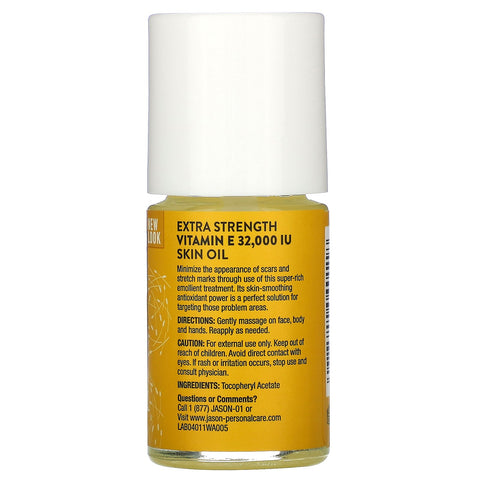 Jason naturlig, ekstra styrke, vitamin E hudolie, 32.000 IE, 1 fl oz (30 ml)