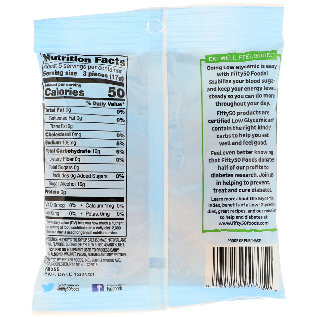 Fifty 50, Low Glycemic Hard Candy, Butterscotch, 2.75 oz (78 g)