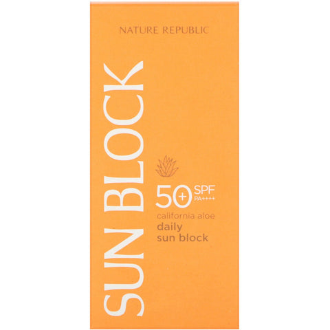 Nature Republic, Daily Sun Block, California Aloe, SPF 50+ PA++++, 1.92 fl oz (57 ml)