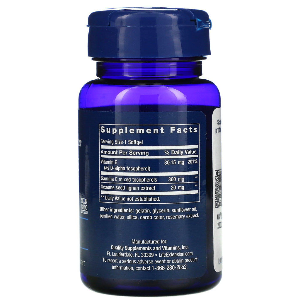 Life Extension, Gamma E Mixed Tocopherols, 60 Softgels