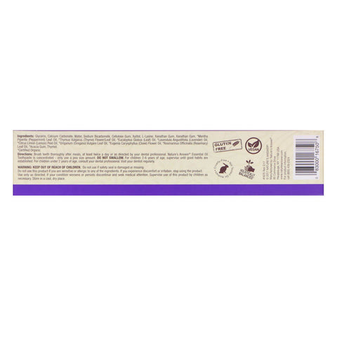 Nature's Answer, Essential Oil Toothpaste, Peppermint, 8 oz