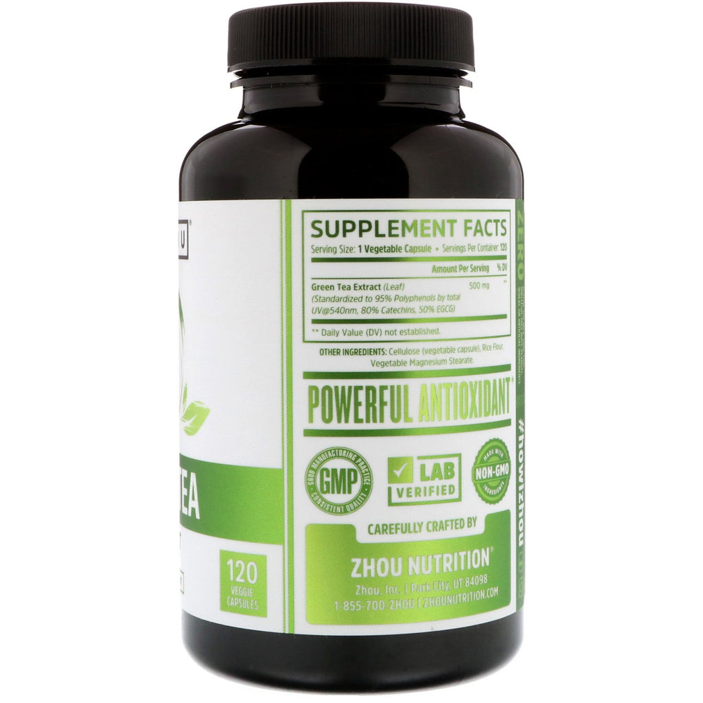 Zhou Nutrition, Green Tea Extract, 120 Veggie Capsules