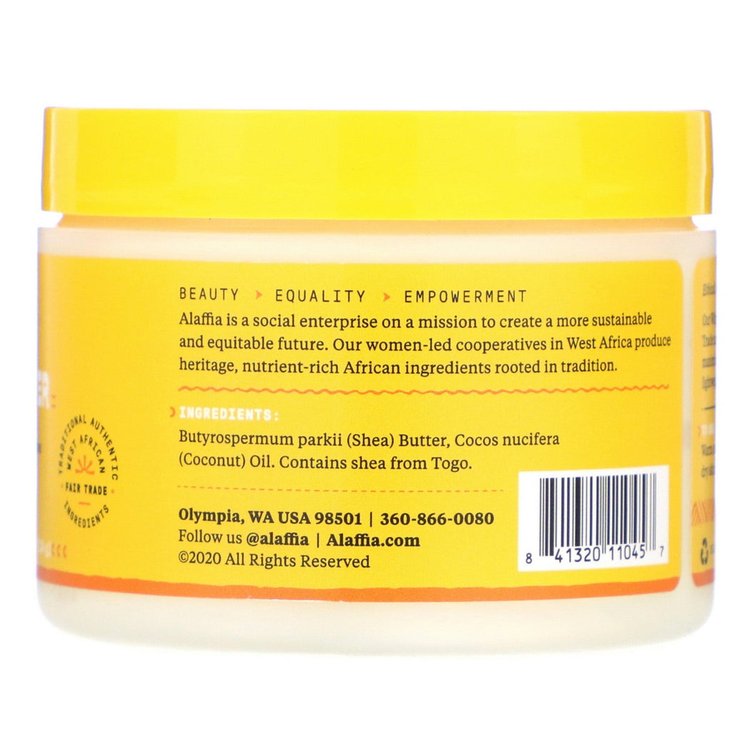 Alaffia, Whipped Shea Butter & Coconut Oil, Unscented, 4 oz (114 g)