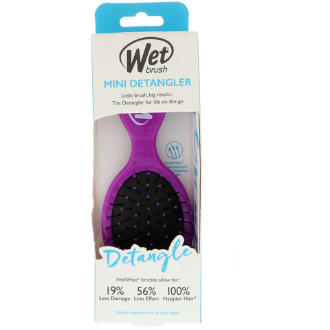 Wet Brush, Mini cepillo desenredante, morado, 1 cepillo