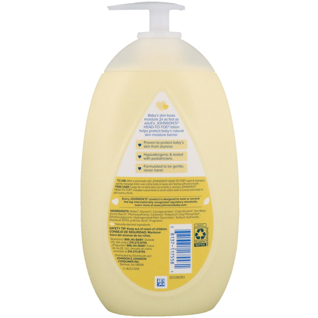 Johnson & Johnson, Head-To-Toe, Lotion, 16.9 fl oz (500 ml)