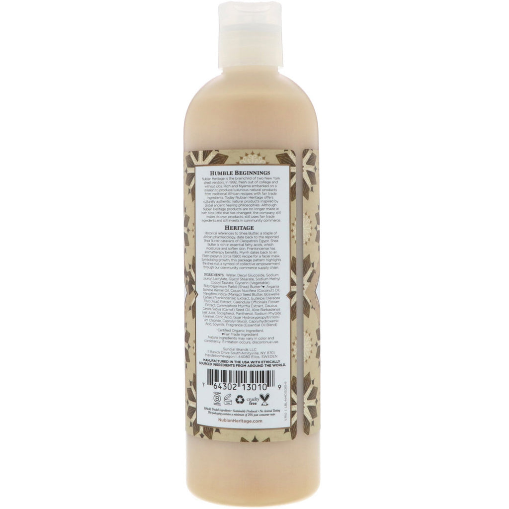 Nubian Heritage, Body Wash, Raw Shea Butter, 13 fl oz (384 ml)