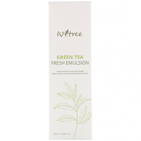 Isntree, Emulsión fresca de té verde, 120 ml (4,06 oz. líq.)