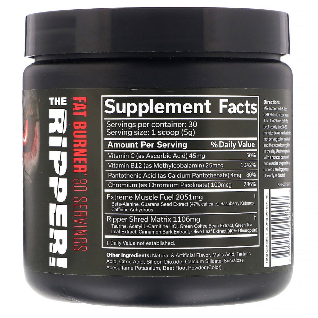 JNX Sports, The Ripper, Fat Burner, Sour Strawberry, 5.3 oz (150 g)