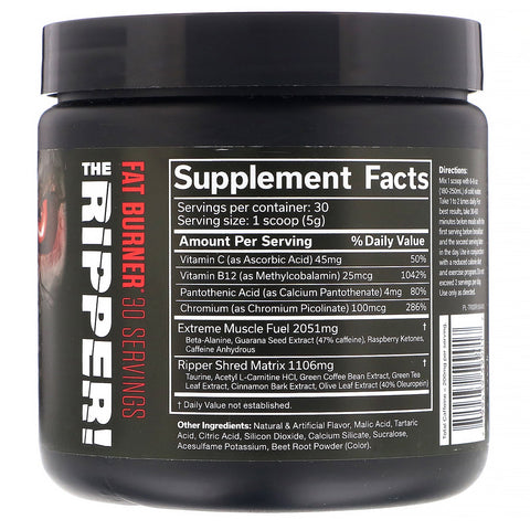 JNX Sports, The Ripper, Fat Burner, Sour Strawberry, 5.3 oz (150 g)