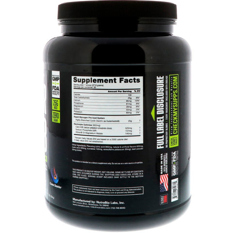 NutraBio Labs, Super Carb, Raspberry Lemonade, 1,8 lb (834 g)