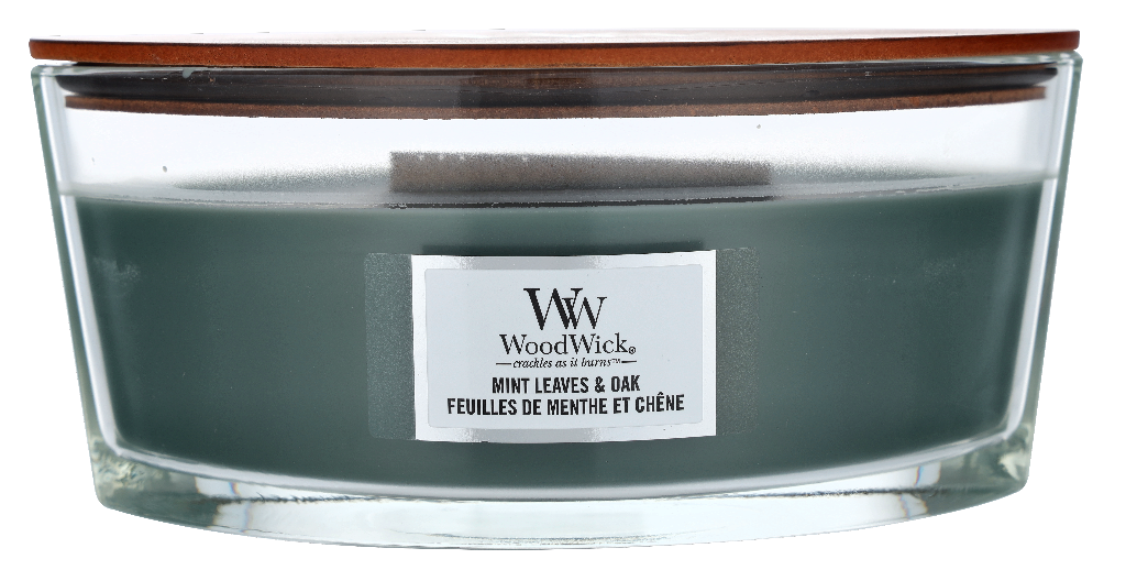 Woodwick Mint Leaves &amp; Oak Candle 453 gr