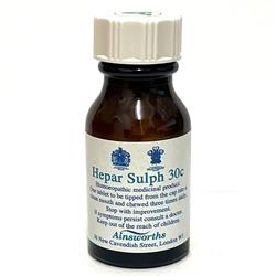 Ainsworths Hepar Sulph 30C Single Counter Remedy 120 tabs