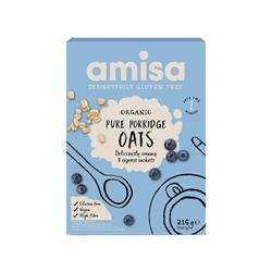 Amisa Organic Gluten Free Porridge Oats - Sachets 8x27g