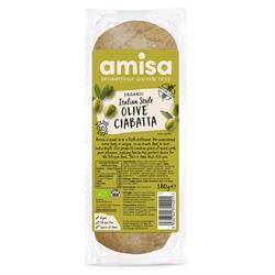 Amisa Organic Olive Ciabatta Gluten Free 180g