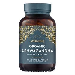 Ayurvediq Wellness Organic Ashwaganda & Black Pepper Extract Caps - 60's