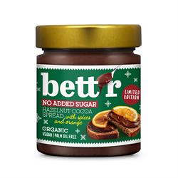 Bettr No Added Sugar Christmas Spread with Spices and Orange 250g