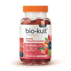 Bio-Kult FREE 3-in-1 Biotic Blend Gummies for Kids. Strawberry Flavour. 30
